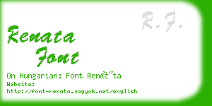 renata font business card